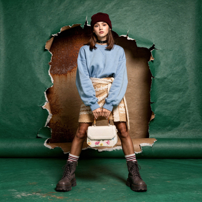 INFINITY FLORAL Off White SATCHEL BAG