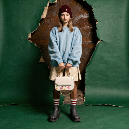 INFINITY FLORAL Off White SATCHEL BAG