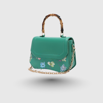 INFINITY FLORAL Green SATCHEL BAG