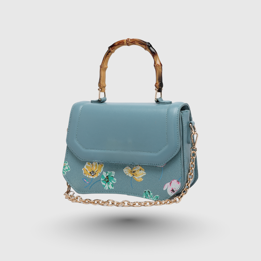 INFINITY FLORAL Sky Blue SATCHEL BAG
