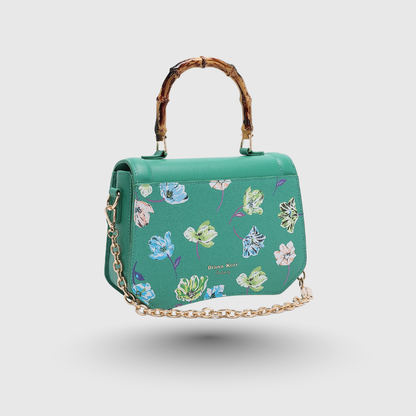 INFINITY FLORAL Green SATCHEL BAG