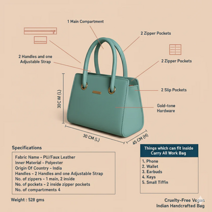 Caramel Structured HandBags For Women–Premium Everyday Handbag