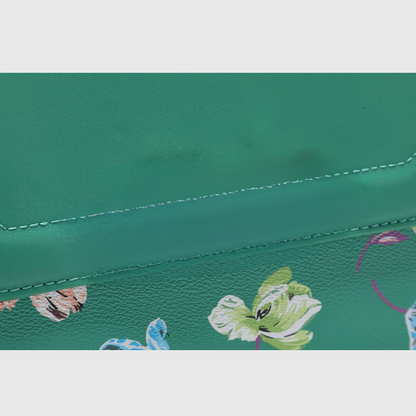 INFINITY FLORAL Green SATCHEL BAG