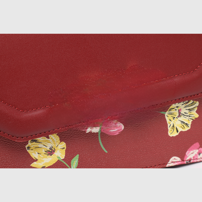 INFINITY FLORAL Maroon SATCHEL BAG