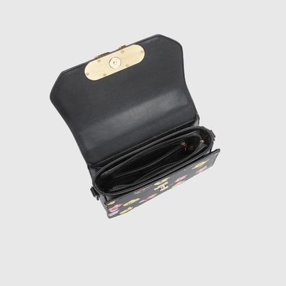 INFINITY FLORAL Black SATCHEL BAG