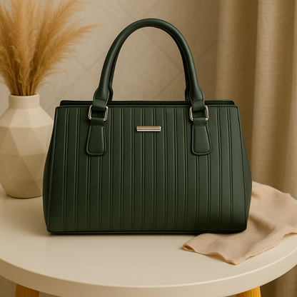 Elara Textura Classic Tote HandBag for Women-Premium PU Leather Elegant Handbag