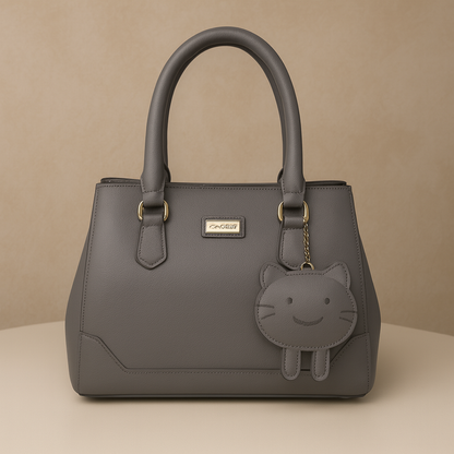 Classic Structured Tote Grey HandBag For Women – Premium Office & Casual Handbag