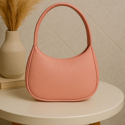 Oval Shape Shoulder Bag for Women - Premium PU Leather Stylish Handbag