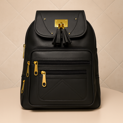 Premium Vegan Leather Backpacks with Gold Detailing – Stylish & Functional