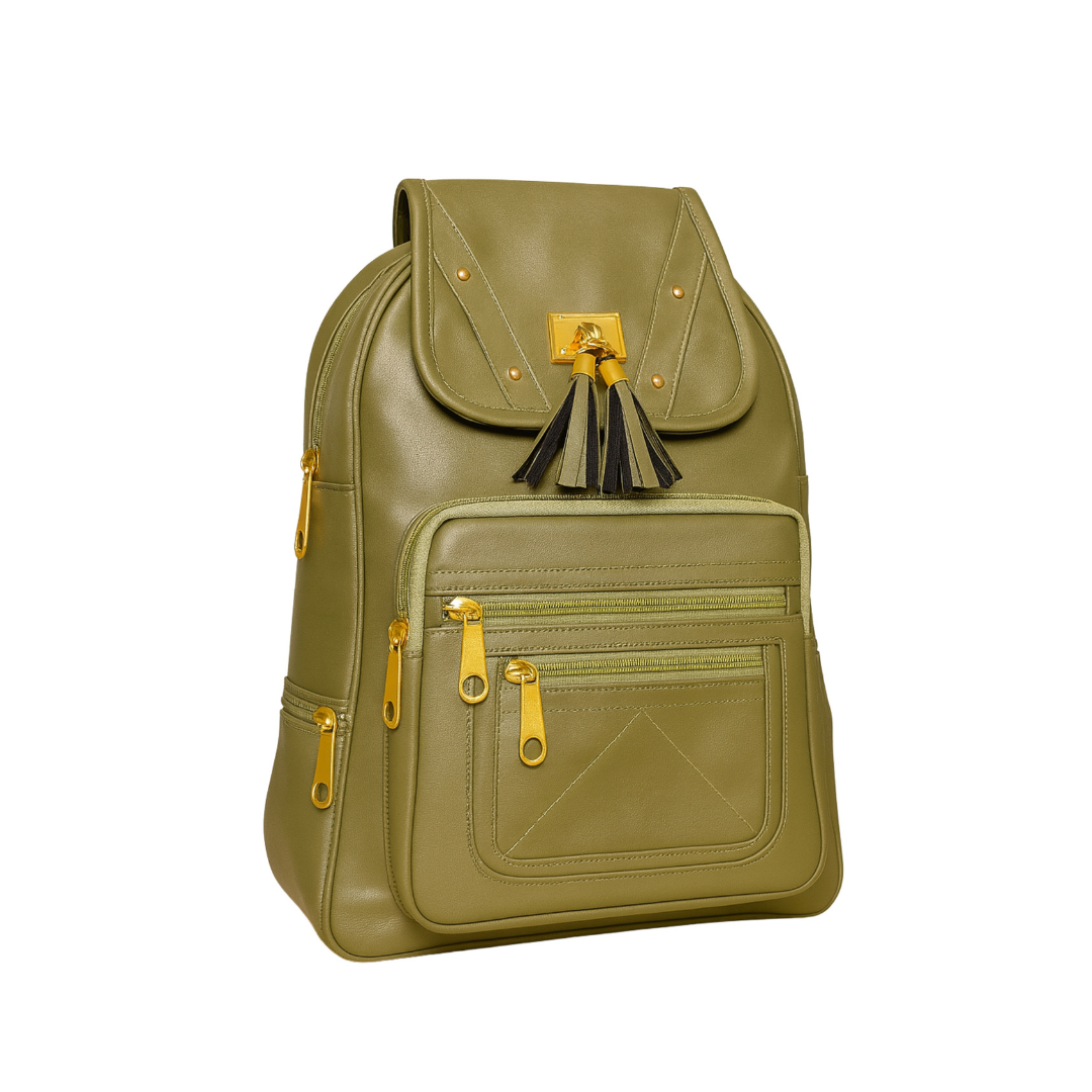 Premium Vegan Leather Backpacks with Gold Detailing – Stylish & Functional