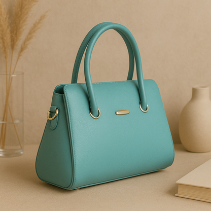 Caramel Blue Structured Tote HandBags For Women– Premium Everyday Handbag