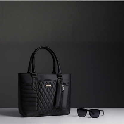 Midnight Quilted Office Handbag