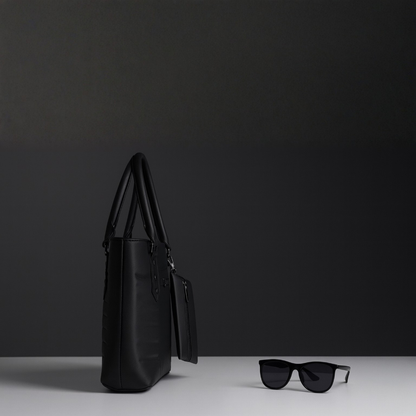 Midnight Quilted Office Handbag