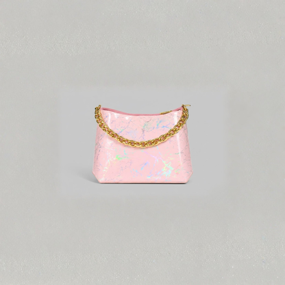 Pink Holographic Chain Handbag