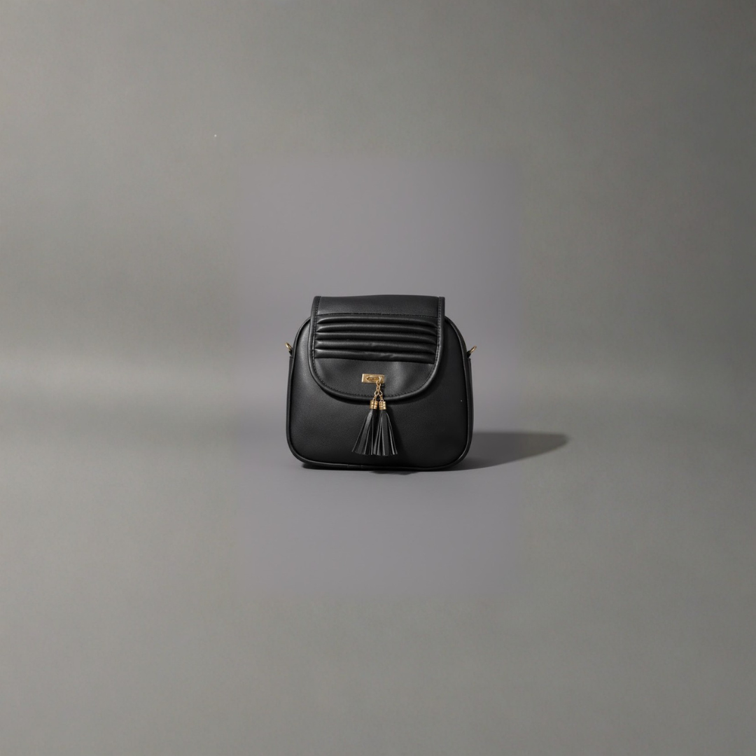 Women's Brown Compact Sling Bag with Tassel & Organizer Pockets