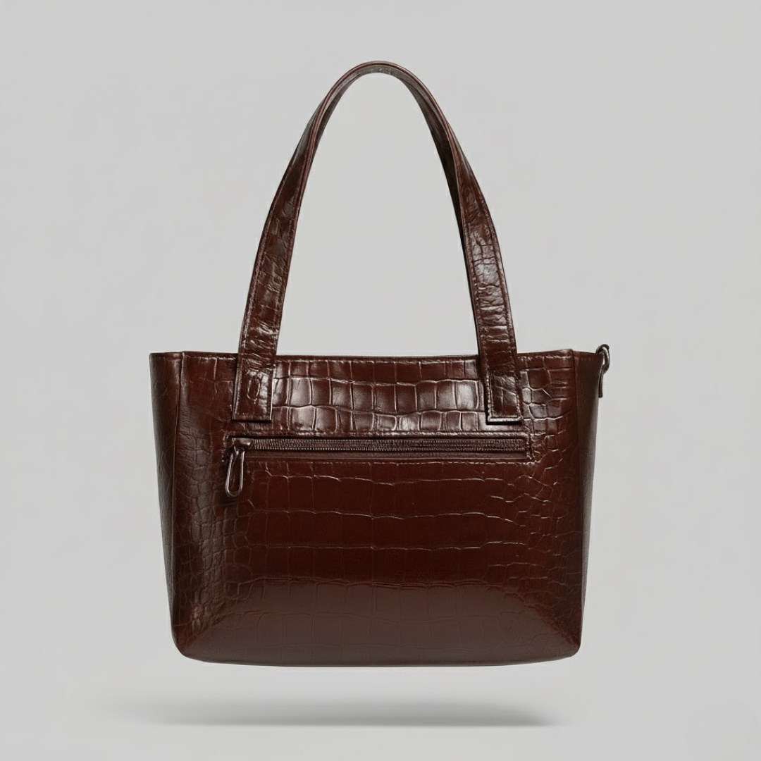 Redwine Croc-Pattern Ladies Tote Bag