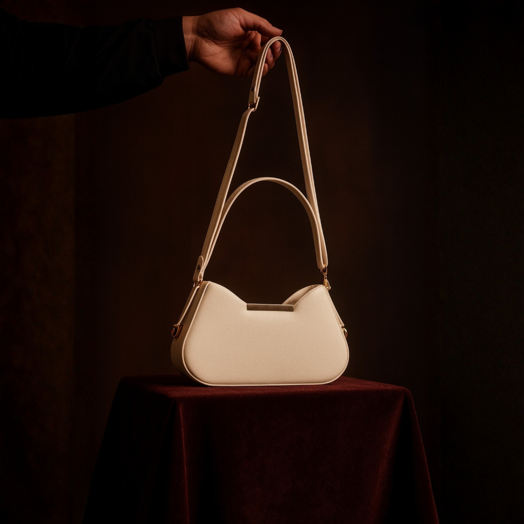 Trendy Cream Mini Shoulder Sling Bag for Women